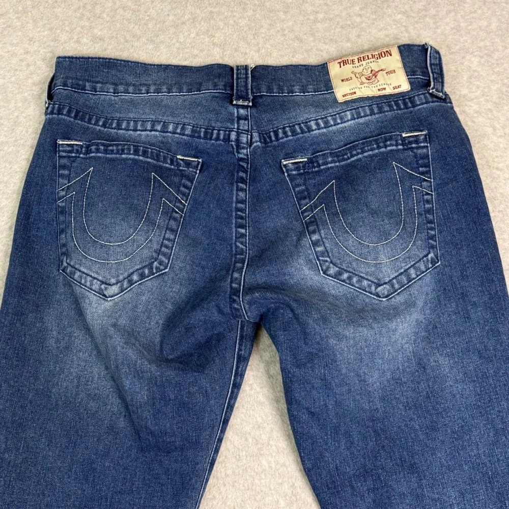 True Religion Geno Relaxed Slim Mens‎ Jeans Size 36 Blue Stretch Denim Med. Wash